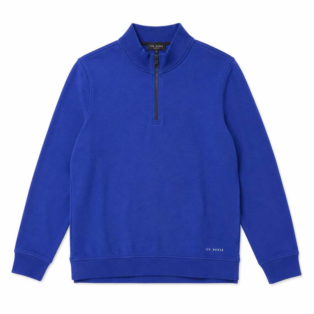 Ted Baker Men's Violet Quarter-Zip Pullover Sweatshirt